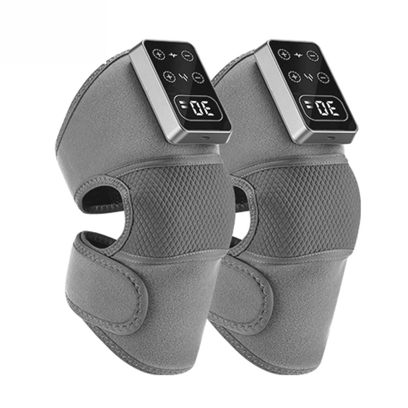 Appareil de massage électrique chauffant pour genoux – Coussinet vibrant anti-douleur