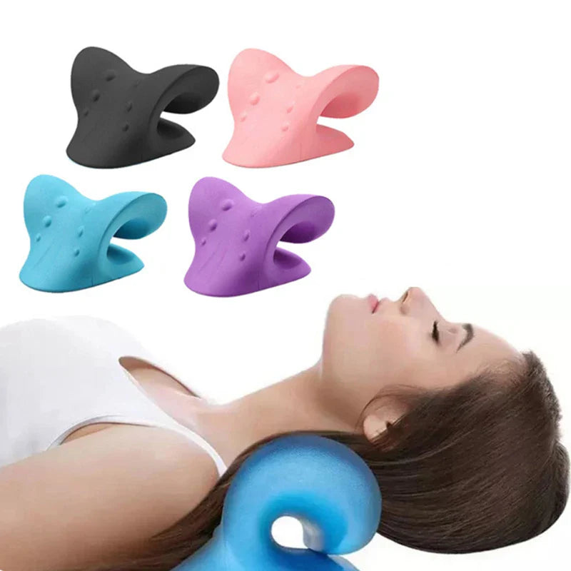 Relajante cervical: almohada para estiramiento y masaje de columna