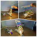 Tablero de mensajes LED: bloc de escritura acrílico DIY con 7 rotuladores