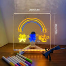 Tablero de mensajes LED: bloc de escritura acrílico DIY con 7 rotuladores