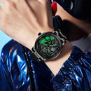 Reloj de lujo con ruedas de coche para hombre – Cuarzo de acero inoxidable